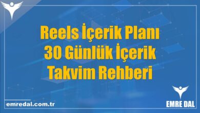 Reels İçerik Planı: 30 Günlük Çekim Takvimi Rehberi