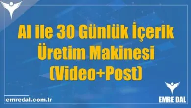 AI ile 30 Günlük İçerik Üretim Makinesi (Video+Post)
