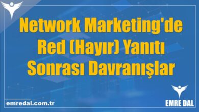 Network Marketing'de Red (Hayır) Yanıtı Sonrası Davranışlar