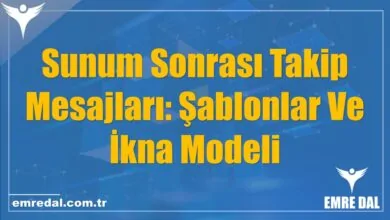 Sunum Sonrası Takip Mesajları: Şablonlar Ve İkna Modeli