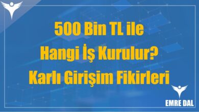 500 Bin TL ile Hangi İş Kurulur? Karlı Girişim Fikirleri